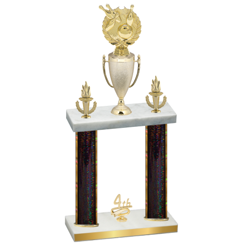Double Black Glacier Fourth Place Bowling Trophy