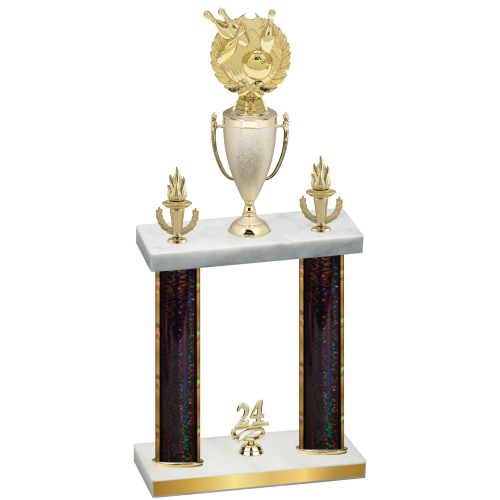 Double Black Glacier Year Bowling Trophy