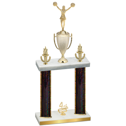Double Black Glacier Fourth Place Cheerleading Trophy