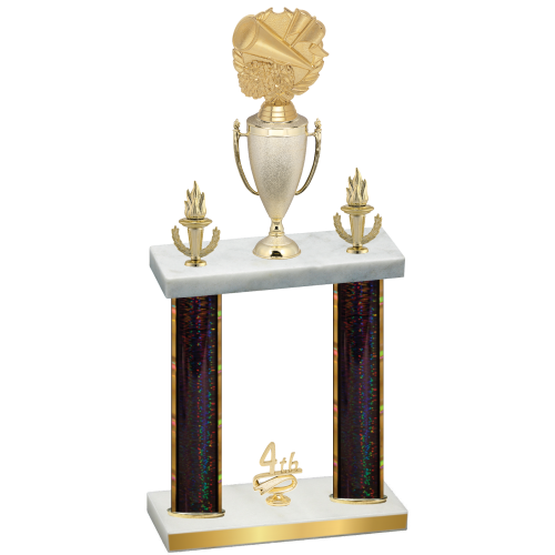 Double Black Glacier Fourth Place Cheerleading Trophy