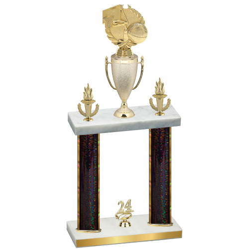 Double Black Glacier Year Basketball Trophy