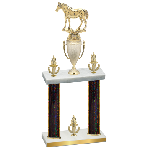 Double Black Glacier Victory Horses Trophy