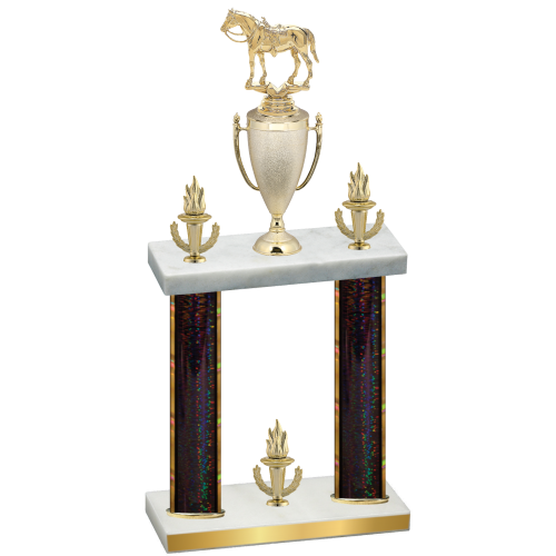 Double Black Glacier Victory Horses Trophy