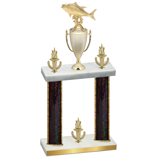 Double Black Glacier Victory Fishing Trophy