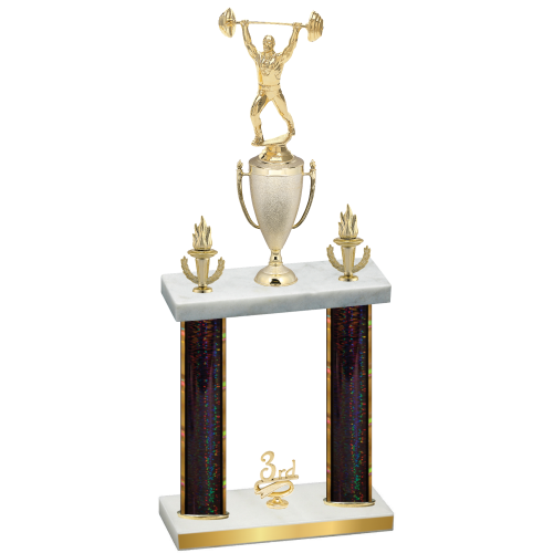 Double Black Glacier Third Place Weights Trophy