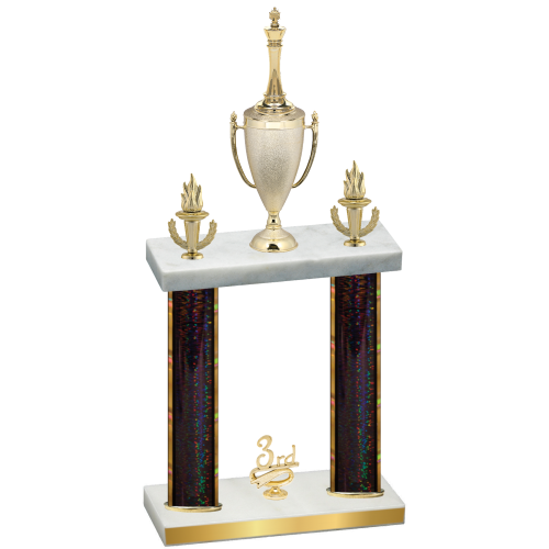 Double Black Glacier Third Place Chess Trophy