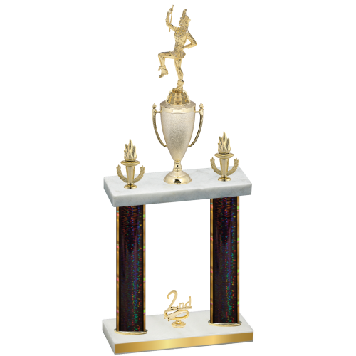 Double Black Glacier Second Place Majorette Trophy