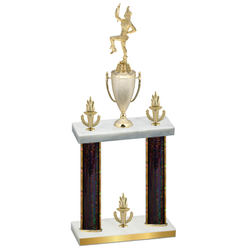 Double Black Glacier Victory Majorette Trophy