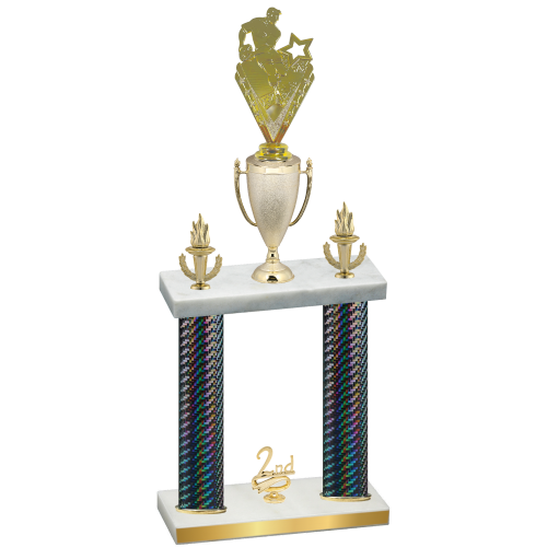Double Black Carbon Fiber Second Place Rugby Trophy