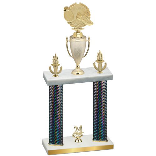 Double Black Carbon Fiber Year Running Trophy
