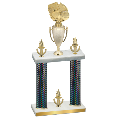 Double Black Carbon Fiber Victory Basketball Trophy