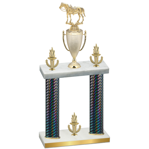 Double Black Carbon Fiber Victory Horses Trophy