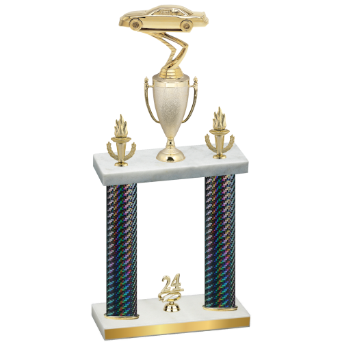 Double Black Carbon Fiber Year Cars Trophy