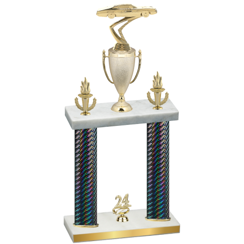 Double Black Carbon Fiber Year Cars Trophy