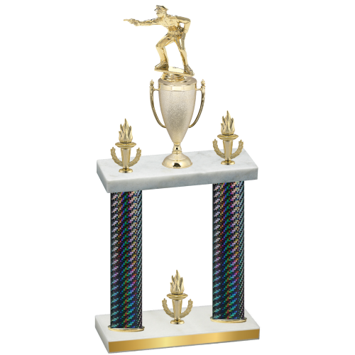 Double Black Carbon Fiber Victory Shooter Trophy
