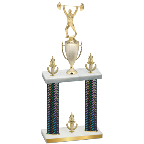 Double Black Carbon Fiber Victory Weights Trophy