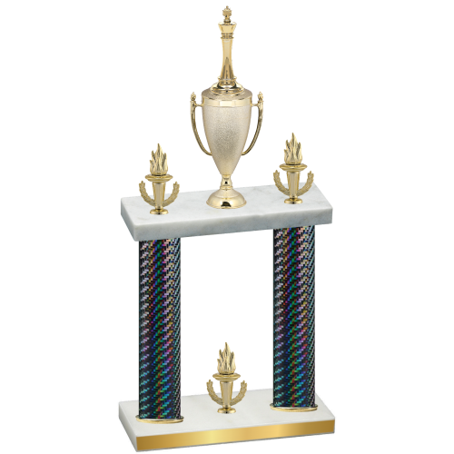 Double Black Carbon Fiber Victory Chess Trophy