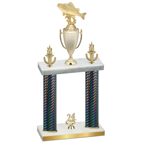 Double Black Carbon Fiber Year Fishing Trophy