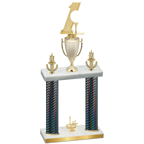 Double Black Carbon Fiber First Place Golf Trophy