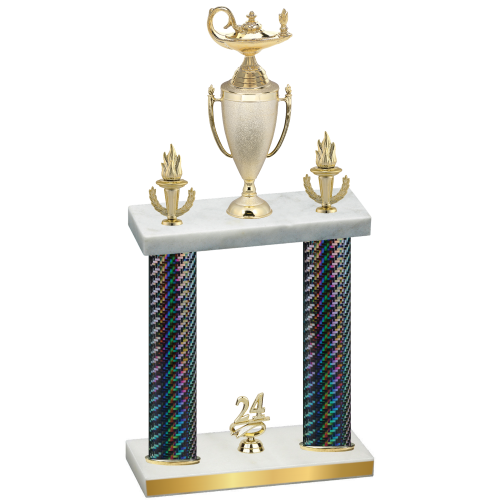 Double Black Carbon Fiber Year Academics Trophy