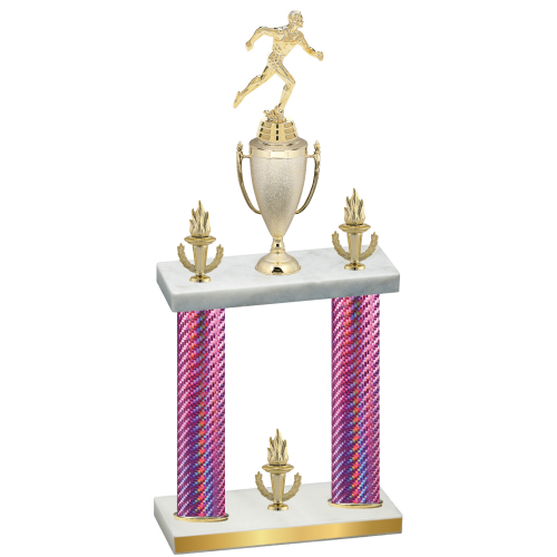 Double Pink Carbon Fiber Victory Running Trophy
