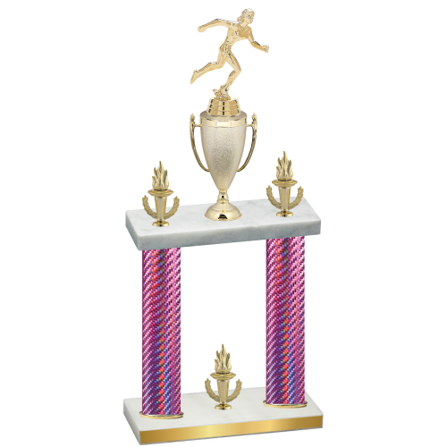 Double Pink Carbon Fiber Victory Running Trophy