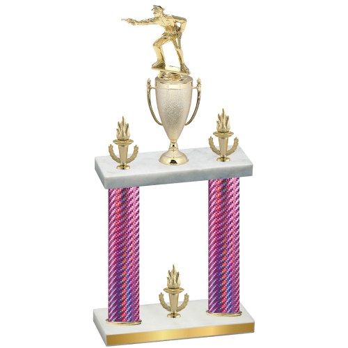 Double Pink Carbon Fiber Victory Shooter Trophy