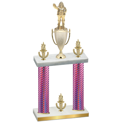 Double Pink Carbon Fiber Victory Holiday Trophy