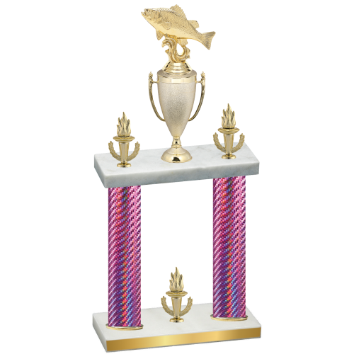 Double Pink Carbon Fiber Victory Fishing Trophy