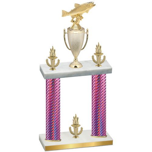 Double Pink Carbon Fiber Victory Fishing Trophy