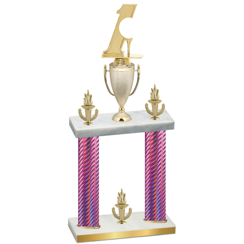 Double Pink Carbon Fiber Victory Golf Trophy