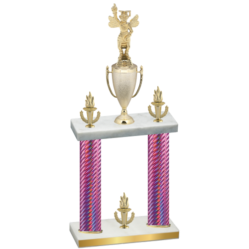 Double Pink Carbon Fiber Victory Academics Trophy