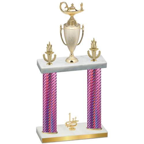 Double Pink Carbon Fiber First Place Academics Trophy
