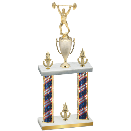 Double Flag USA Victory Weights Trophy