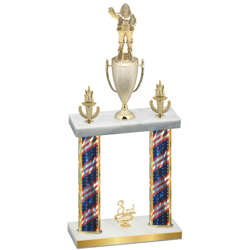 Double Flag USA Third Place Holiday Trophy