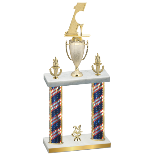 Double Flag USA Year Golf Trophy