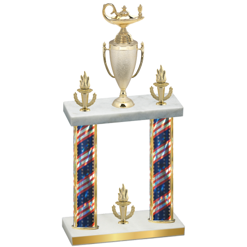 Double Flag USA Victory Academics Trophy