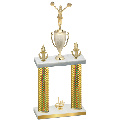 Double Gold Carbon Fiber First Place Cheerleading Trophy