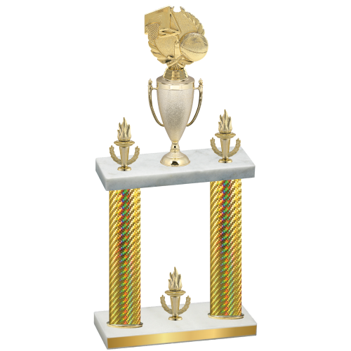 Double Gold Carbon Fiber Victory Basketball Trophy