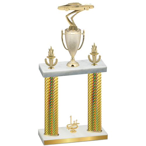 Double Gold Carbon Fiber First Place Cars Trophy
