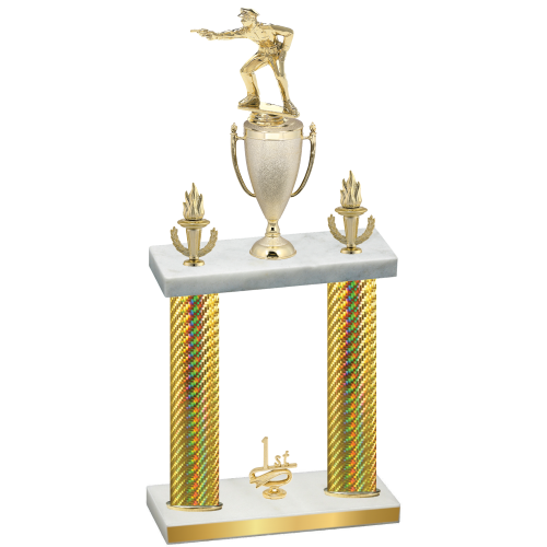 Double Gold Carbon Fiber First Place Shooter Trophy