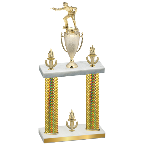 Double Gold Carbon Fiber Victory Shooter Trophy