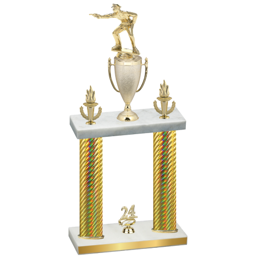 Double Gold Carbon Fiber Year Shooter Trophy