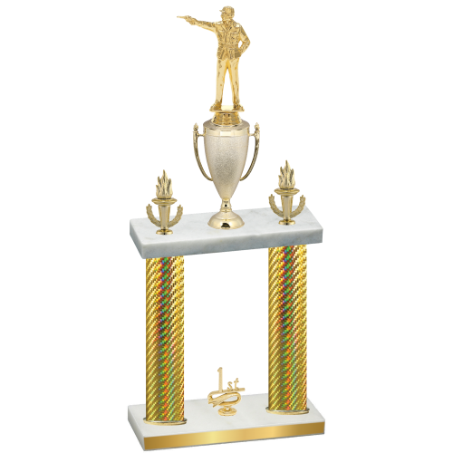 Double Gold Carbon Fiber First Place Shooter Trophy