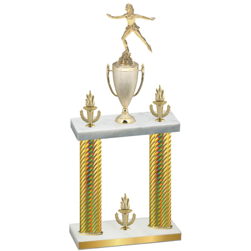 Double Gold Carbon Fiber Victory Skater Trophy