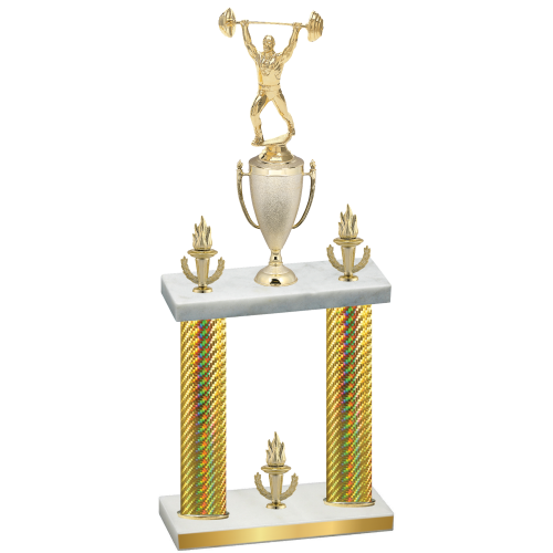 Double Gold Carbon Fiber Victory Weights Trophy