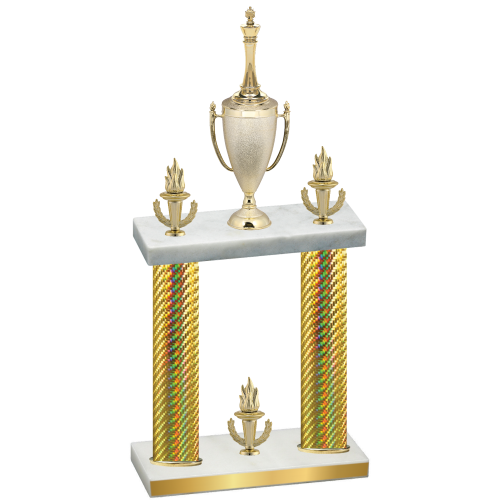 Double Gold Carbon Fiber Victory Chess Trophy