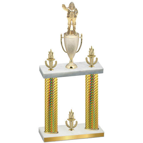 Double Gold Carbon Fiber Victory Holiday Trophy