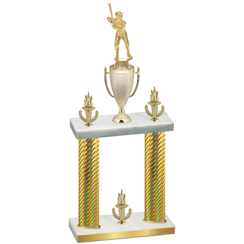 Double Gold Carbon Fiber Victory Baseball Trophy