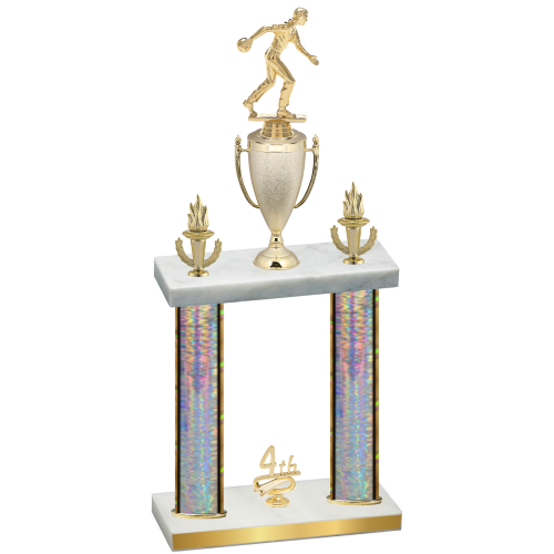 Double Silver Glacier Fourth Place Bowling Trophy